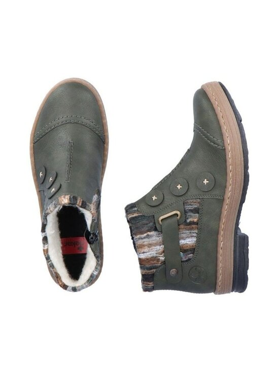 Rieker Shoes - Rieker Women's Felicitas 59 Sherpa Lined Ankle Booties Size 41 Olive Green